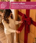 saint joy fiocco natalizio xxl effetto velluto con nastro decorativo 430x200 cm ean 8050043128119