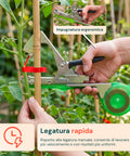 zendea kit legatrice per piante professionale con 40 nastri bicolore e 10 000 graffette macchina legatrice in acciaio 31 cm impugnatura ergonomica e apertura regolabile ean 8050030810553