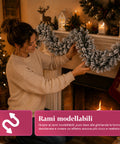 saint joy ghirlanda natalizia innevata 280 cm con rami modellabili in pvc ean 8050043128133