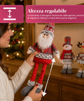 saint joy pupazzi natalizi set 3 con gambe regolabili tema scozzese o inglese ean 8050043128409