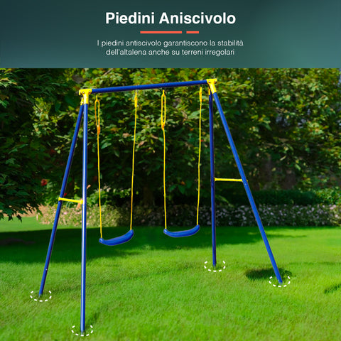 immagine-6-garden-friend-altalena-2-posti-per-bambini-in-metallo-209x142x182cm-ean-8023755045623