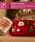 saint joy cestino natalizio in corda di cotone rosso 30x20x12 cm con manici ean 8050043128102