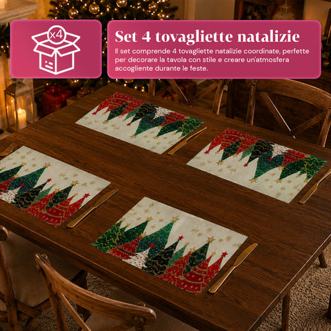saint joy tovagliette natalizie set 4 pezzi 30x45 cm 2 fantasie ean 8050043128089