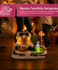 saint joy villaggio natalizio luminoso candy town con trenino in movimento e 8 melodie casetta pan di zenzero led decorazione natale 235 cm ean 8050043127686