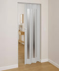 garden friend porta a soffietto bianca 85x215 cm in pvc con inserti ps e chiusura a chiave ean 8023755042714