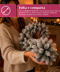 saint joy ghirlanda natalizia innevata 280 cm con rami modellabili in pvc ean 8050043128133