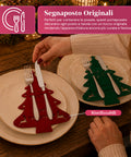 saint joy portaposate natalizi in feltro set 12 pezzi a forma di albero ean 8050043128027