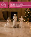 saint joy presepe moderno 6 pezzi in resina effetto intagliato ean 8050043128164