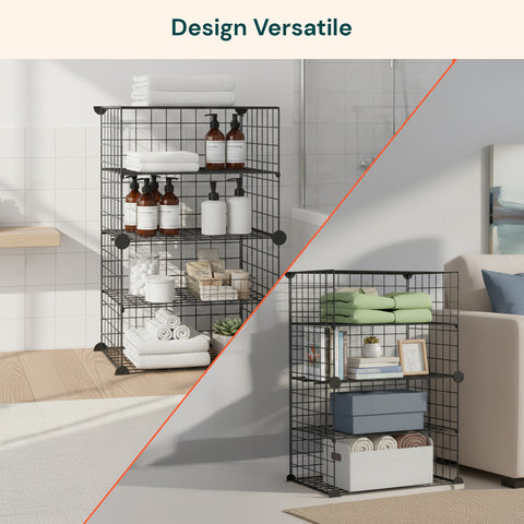 avilia home scaffale modulare a rete 4 ripiani organizer multiuso e resistente ean 8056819052879