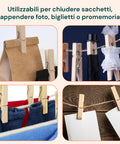 avilia home set 100 mollette in legno multiuso con molla in acciaio ean 8052879010712