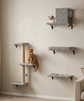 puppy lovers parco giochi verticale da parete per gatti percorso a muro in legno multistrato e sisal naturale parete attrezzata salvaspazio con rivestimento morbido ean 8054806950856