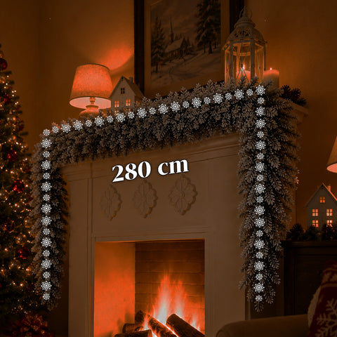 saint joy ghirlanda natalizia innevata 280 cm con rami modellabili in pvc ean 8050043128133