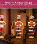 saint joy lanterna natalizia con luci led effetto neve e insegna polo nord ean 8050043127921