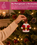 saint joy portaposate natalizi babbo natale set 6 pezzi in tnt e poliestere ean 8050043128065