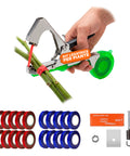 zendea kit legatrice per piante professionale con 40 nastri bicolore e 10 000 graffette macchina legatrice in acciaio 31 cm impugnatura ergonomica e apertura regolabile ean 8050030810553