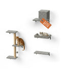 puppy lovers parco giochi verticale da parete per gatti percorso a muro in legno multistrato e sisal naturale parete attrezzata salvaspazio con rivestimento morbido ean 8054806950856