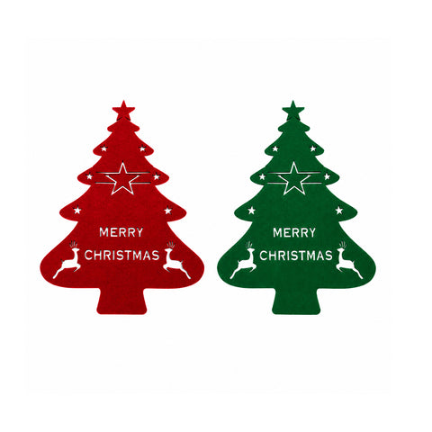 saint joy portaposate natalizi in feltro set 12 pezzi a forma di albero ean 8050043128027