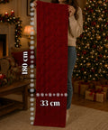 saint joy runner natalizio 33x180 cm con alberi in rilievo rosso o verde ean 8050043128317
