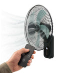 wintem barrow ventilatore da parete nero 40cm 60w 8 velocita con telecomando e timer 9h oscillazione 120 e inclinazione 30 ean 8056819040210