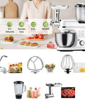 Robot Impastatrice Planetaria Con Tritacarne E Frullatore 6,5l 1900w
