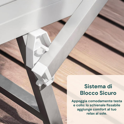 Lettino Da Mare Pieghevole Con Parasole In Alluminio 183x61x38cm Beige