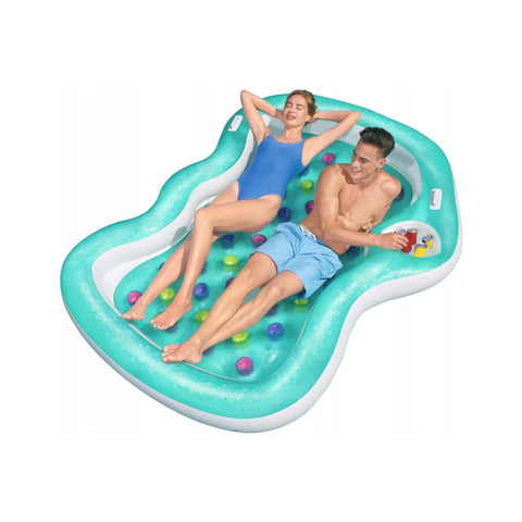 Lettino Gonfiabile per Adulti e Bambini con 2 Camere d'Aria e Design Vivace
