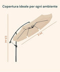 Ombrellone da Giardino 300 cm con Braccio Decentrato, Manovella e Tessuto Impermeabile Ean 8023755051617