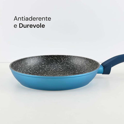 Avilia Padelle Antiaderenti Gaia Alluminio Blu con Fondo a Induzione Set 3 Pezzi 18-22-26cm con Manico Ergonomico Ean-8056819042856