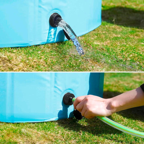 Piscina cani 120cm con sistema scarico acqua - Valvola drenaggio per svuotamento facile e veloce
