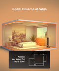Wintem Termoventilatore Ceramico Uriel 2000W a Torre Portatile con Telecomando, Timer 12h, Protezione Anti Caduta ed Effetto Fiamma Ean-8052286431339