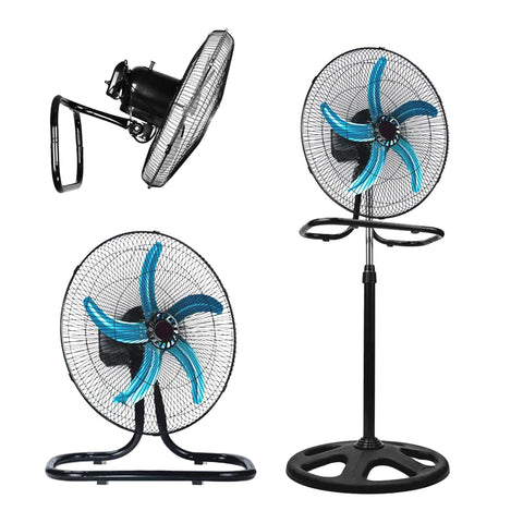 Wentylator 3 w 1 o mocy 50 W do montażu na ścianie, na stole i jako stojący, z metalowymi łopatkami 50 cm