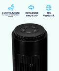Wintem Ventilatore a Torre AIRY 50W con 3 Modalità, Timer 7h, Telecomando e 3 Velocità Ean-8052286431018