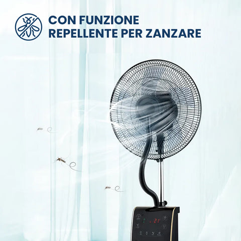 Wintem Ventilatore Nebulizzatore Atum 90W con Ionizzatore, Aroma, Serbatoio 3L e Oscillazione Timer 12h e LED Touch Ean-8052286430707