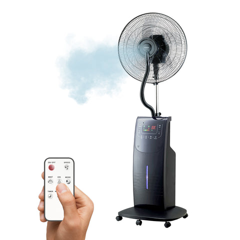 Ventilatore a Piantana con Nebulizzatore 90W Serbatoio 3L e Oscillazione