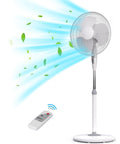 Ventilatore a Piantana 45W 3 Pale con Telecomando, Timer e 3 Velocità Bianco-DCG-ean-8032774626430