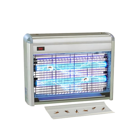 Elektryczna moskitiera 30 W z przyciskiem wł./wył., wyjmowaną tacką i dwiema lampami UV