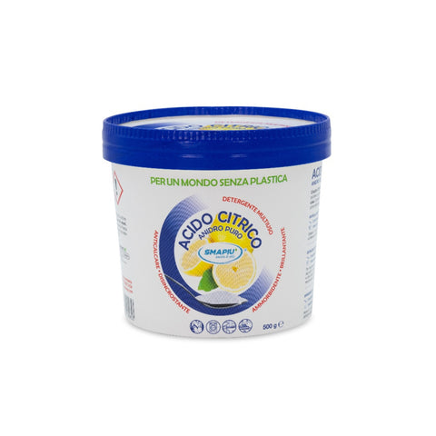 Bezwodny kwas cytrynowy, czysty, 500 g, do naturalnego czyszczenia, prania i kosmetyków DIY