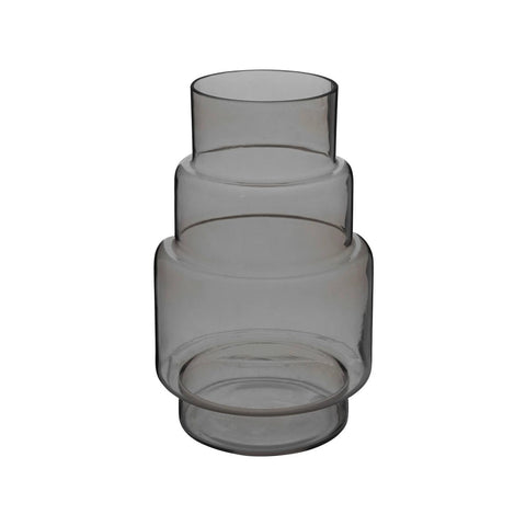 Vaso May In Vetro Grigio Scuro H26cm
