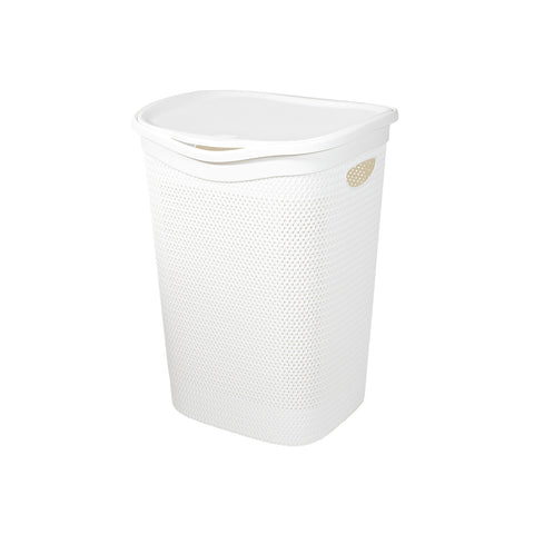 Portabiancheria Intreccio 55l Bianco