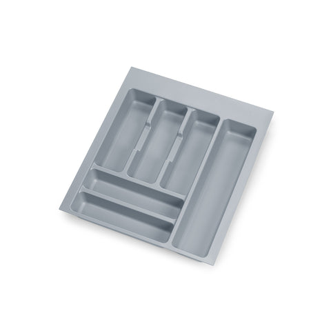 Portaposate Regolabile Per Cassetto In Plastica 45cm Grigio
