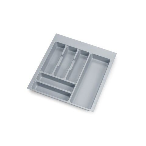 Portaposate Regolabile Per Cassetto In Plastica 50cm Grigio