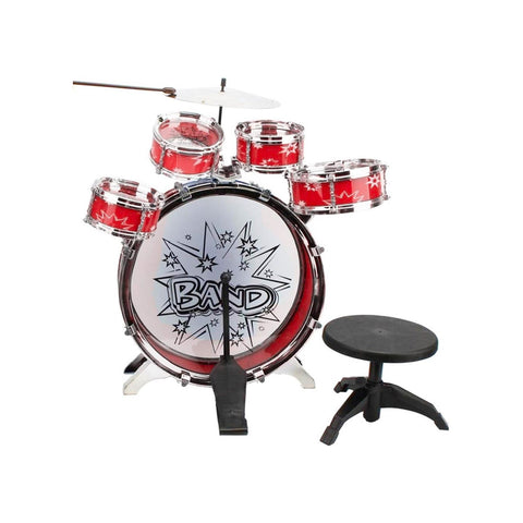 Batteria Rockstar 10 Pezzi Con Meccanismo A Pedale Sedia E Cavalletto