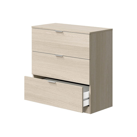 Cassettiera A 3 Cassetti Rovere 77x38x80cm
