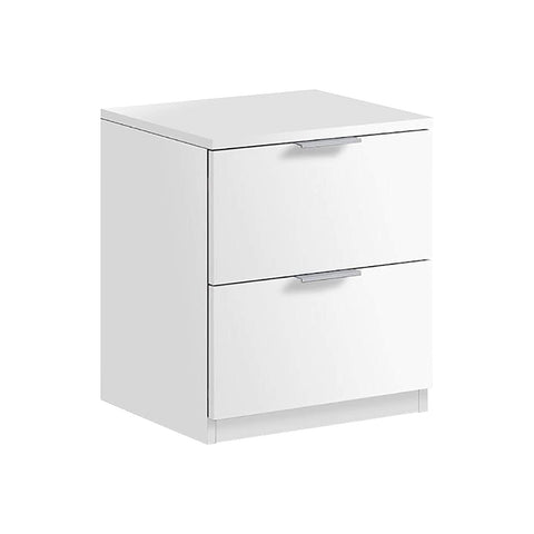 Comodino A 2 Cassetti Bianco 45x38x34cm