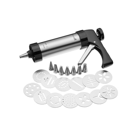 Pistolet do dekorowania ciast z metalowymi końcówkami