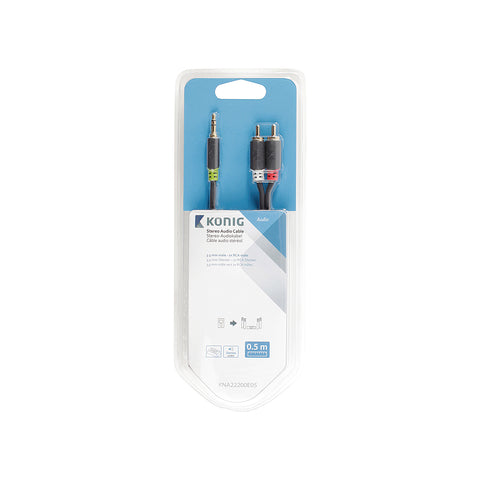 Cavo Stereo M 3,5 Mm - 2x Rca M 0,50m