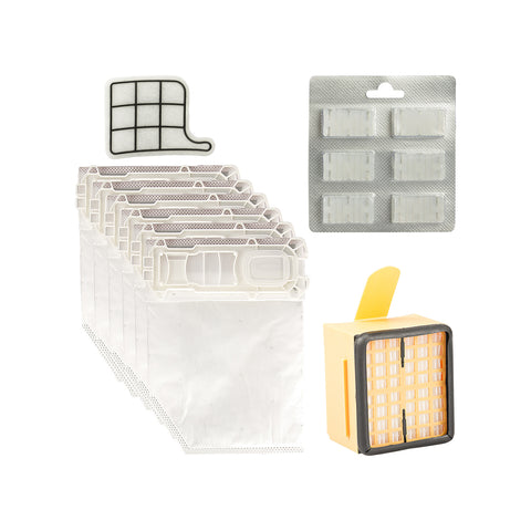 Set 12 Sacchi + 12 Profumini + 2 Filtro Hepa + 2 Griglie motore per VK 135/136