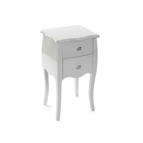 Comodino A 2 Cassetti In Legno 71x35x40cm