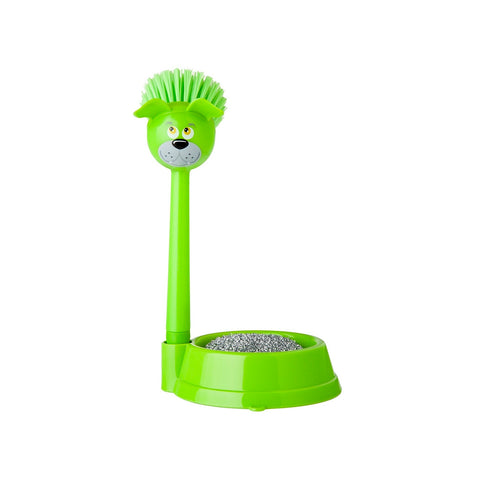 Set Ciotola Con Spazzola E Spugna Cane