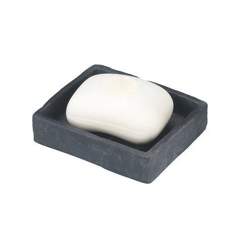 Porta Sapone Da Bagno In Poliresina Slate Rock